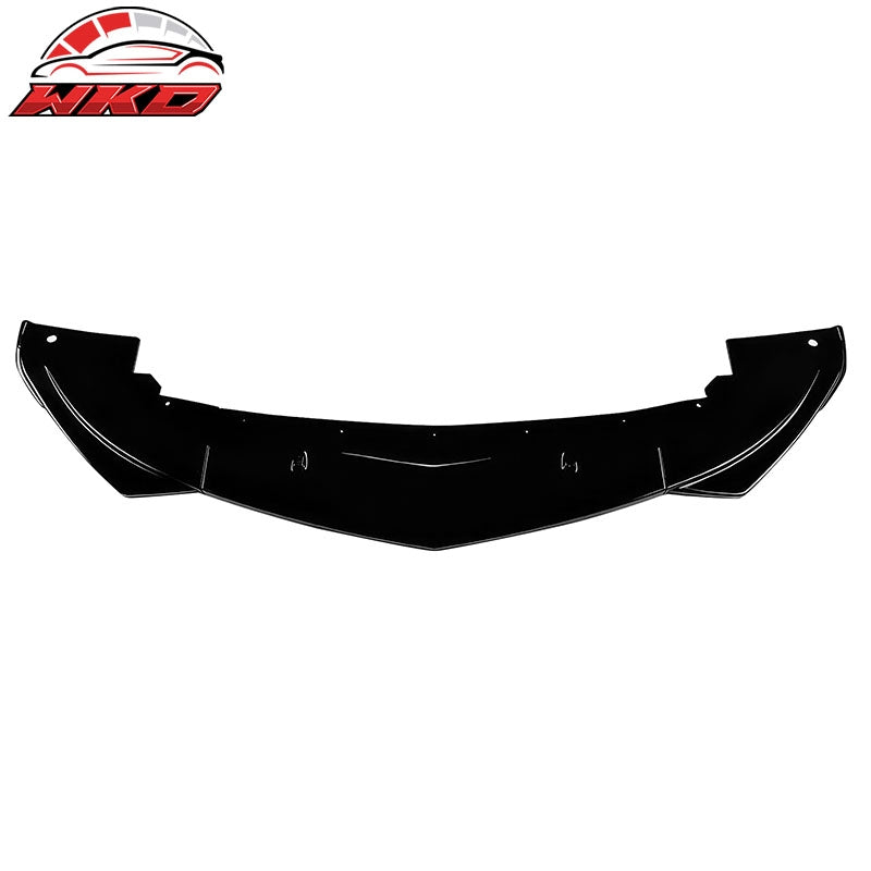 Fits 17-21 Alfa Romeo Giulia Standard Bumper IKON Front Lip 3PCS Gloss Black ABS