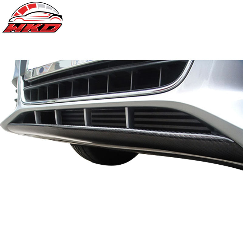 Fits 09-12 Audi A4 B8 Sedan O Style Front Bumper Lip Spoiler Matte Carbon Fiber