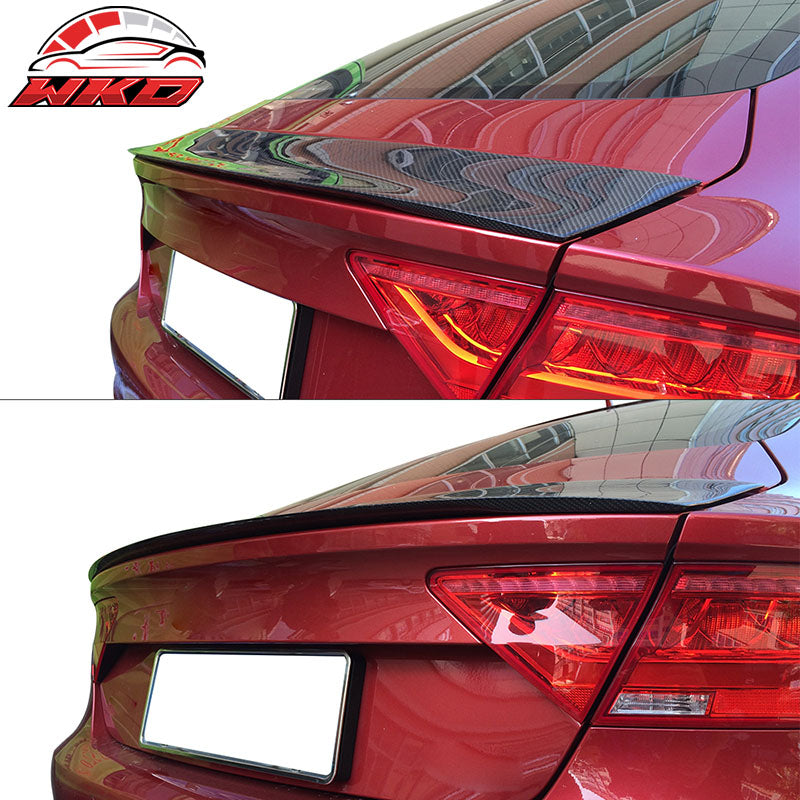 Fits 12-18 Audi A7 S7 RS7 Sedan OE Style Rear Trunk Spoiler Matte Carbon Fiber
