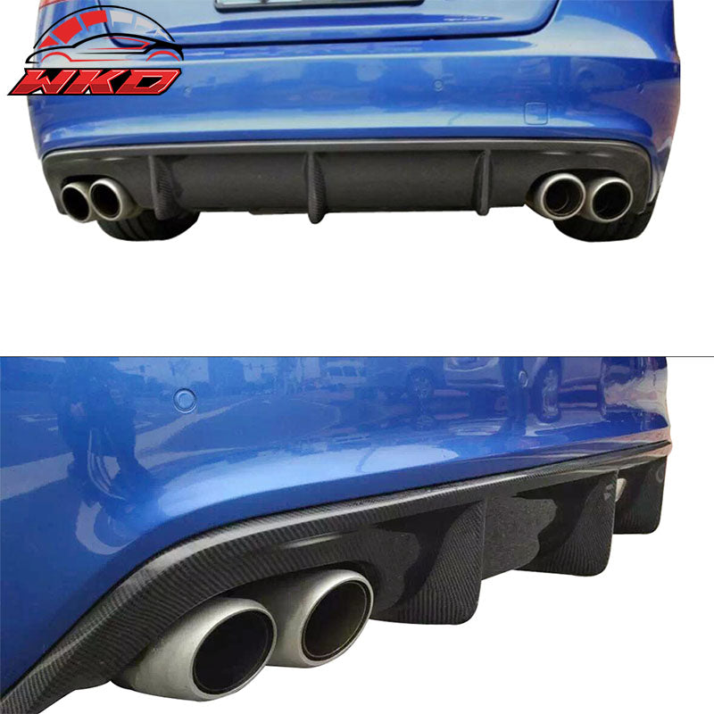 Fits 13-17 Audi S5 B8.5 OE Style Rear Diffuser Matte Carbon Fiber