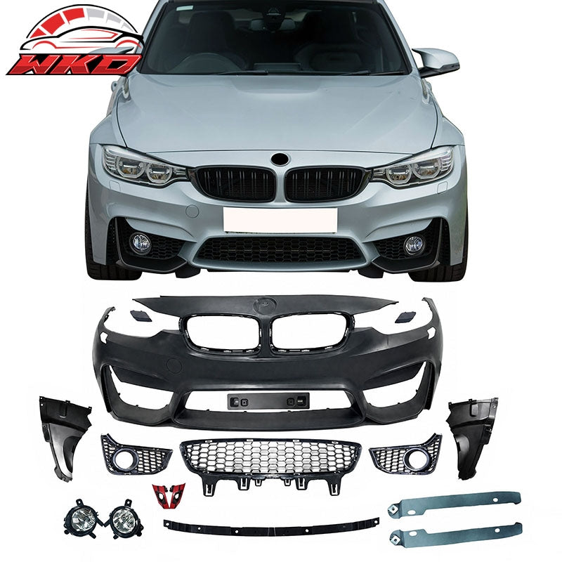 Fits 12-18 BMW 3-Series F30 Sedan & F31 Wagon M3 Style Front Bumper Conversion