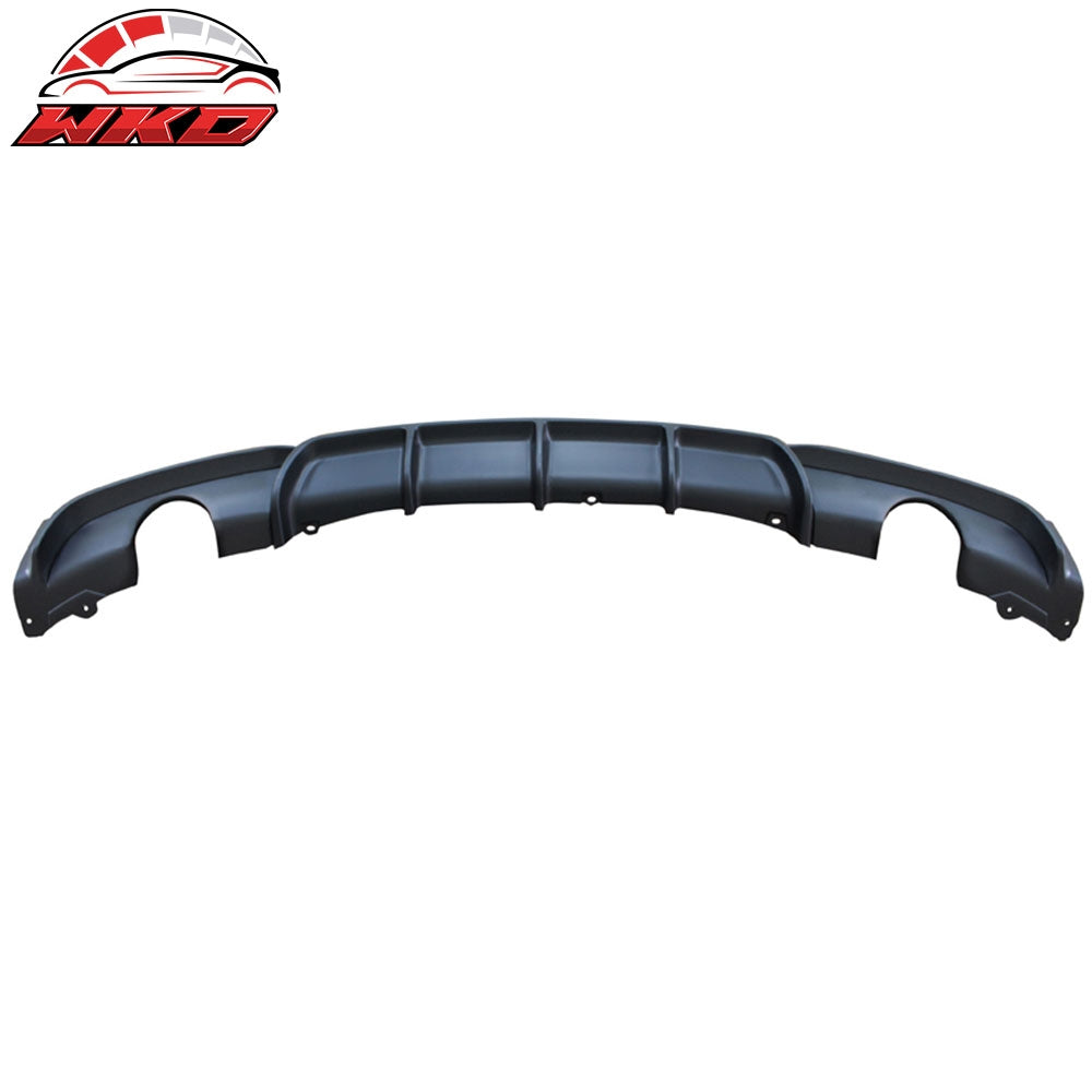 Fits 12-18 BMW F30 3 Series M Sport Rear Bumper Diffuser Single Muffler Dual Out