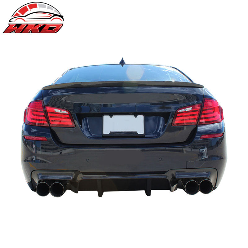 Fits 11-16 BMW 5 Series F10 M5 AK Rear Trunk Spoiler Carbon Fiber