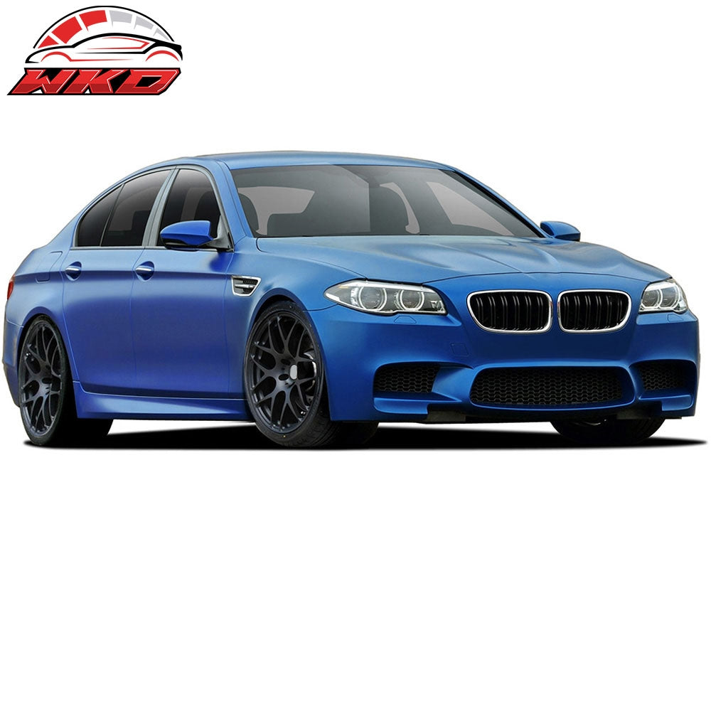 Fits 11-16 BMW F10 5 Series M5 Style Metal Fender Cover Chrome LED Side Vents