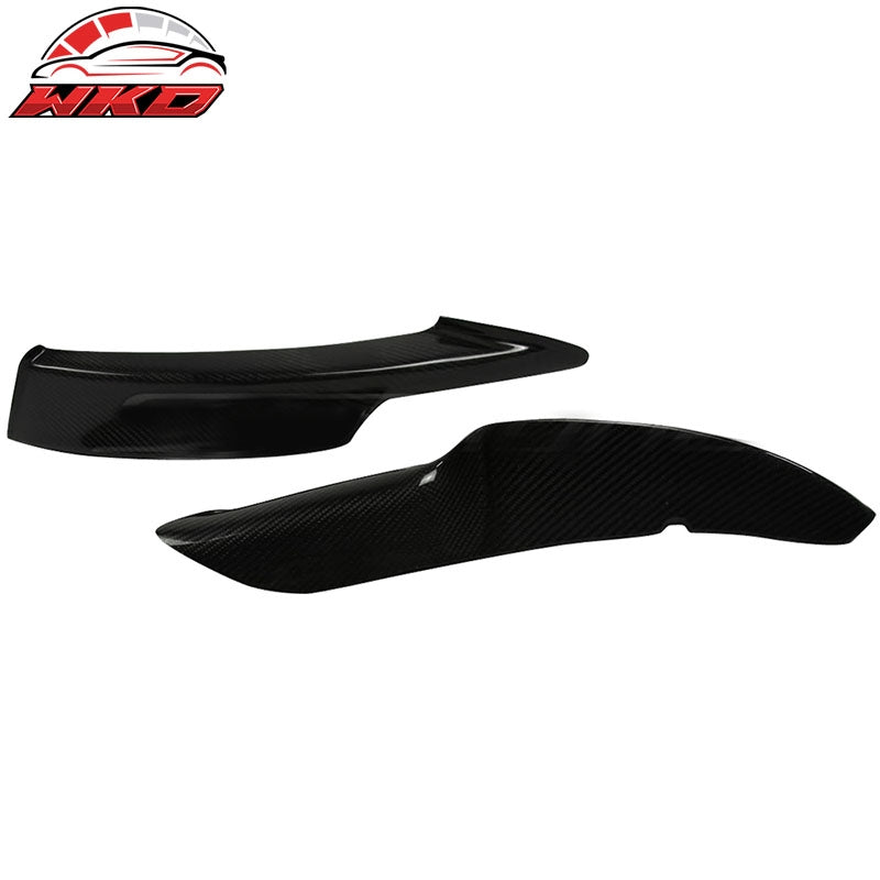 Fits 09-11 BMW E90 328i 335i MT Carbon Fiber Splitter Front Bumper Lip 2Pcs