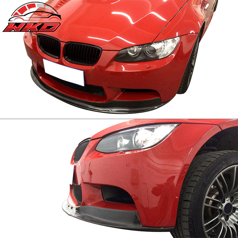 Fits 05-13 BMW E90 E92 E93 M3 AK Style Front Bumper Lip Matte Carbon Fiber