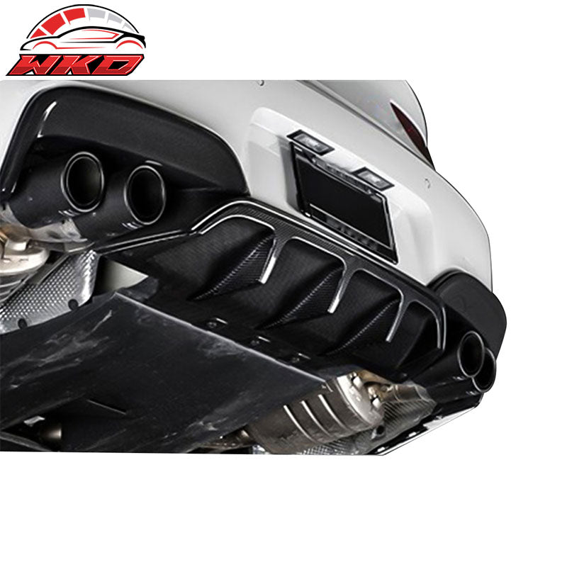 Fits 12-17 BMW F06 6 Series M6 V Style Rear Bumper Diffuser Matte Carbon Fiber
