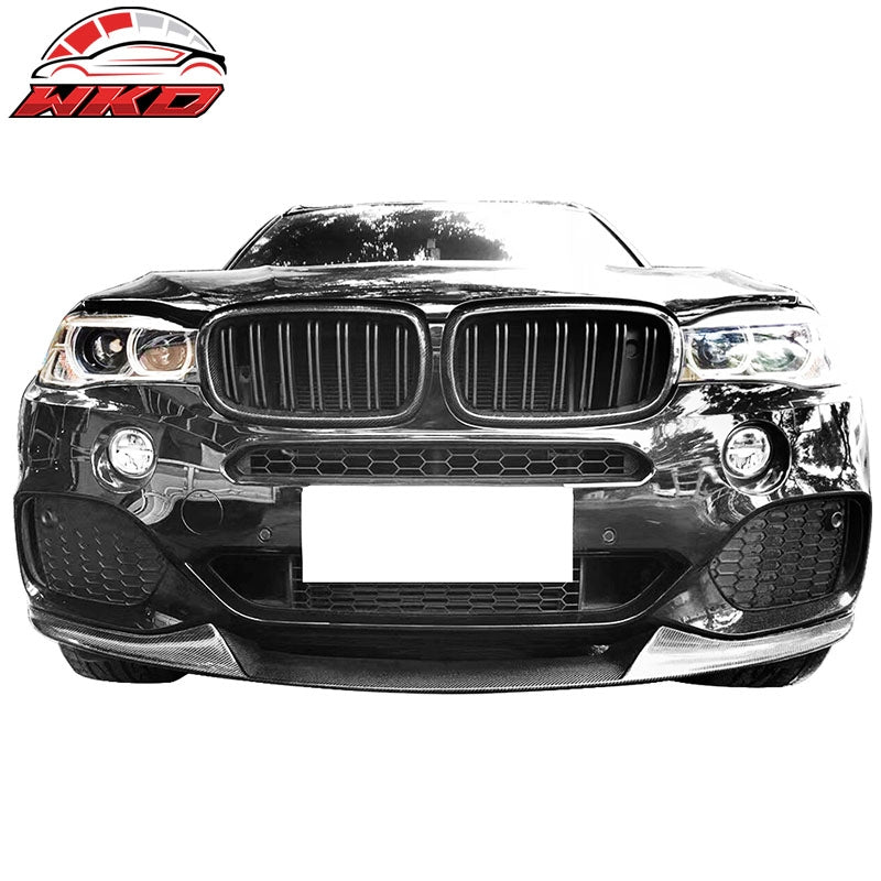Fits 14-18 BMW F15 X5 MT MP Style 3PCS Front Bumper Lip Spoiler Carbon Fiber CF