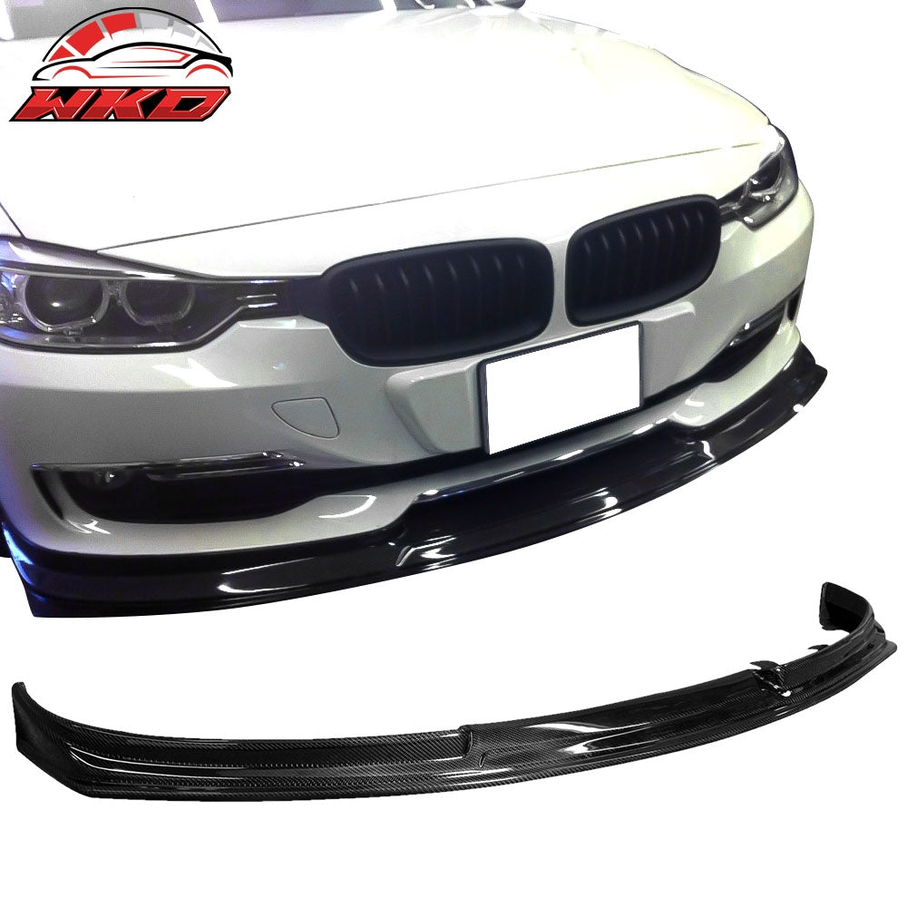 Fits 12-13 BMW F30 3 Series M-Tech JC Style Front Bumper Lip Matte Carbon Fiber