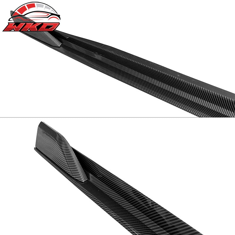 Fits 20-26 BMW G06 X6 M Sport IKON Style 2PCS Side Skirts PP Carbon Fiber Print