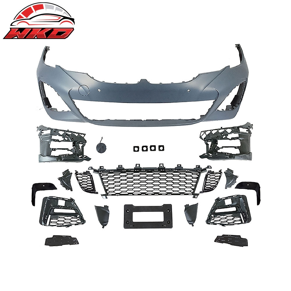 Fits 19-22 BMW G20 3 Series Sedan M-Tech Front Bumper Cover Conversion W/ PDC