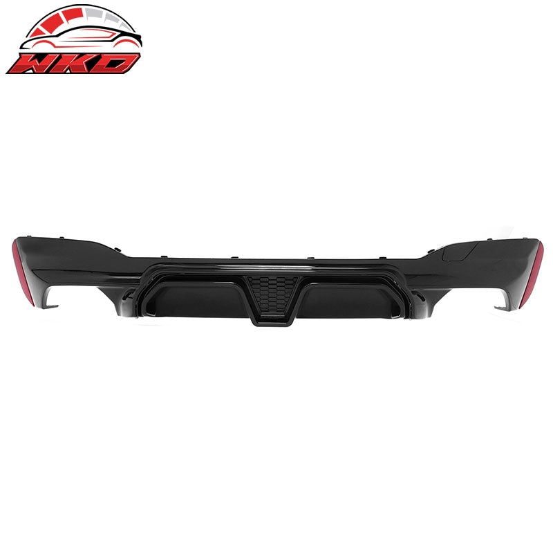 Fits 17-23 BMW G30 5 Series M Sport F90 M5 CS Style Rear Diffuser Gloss Black PP