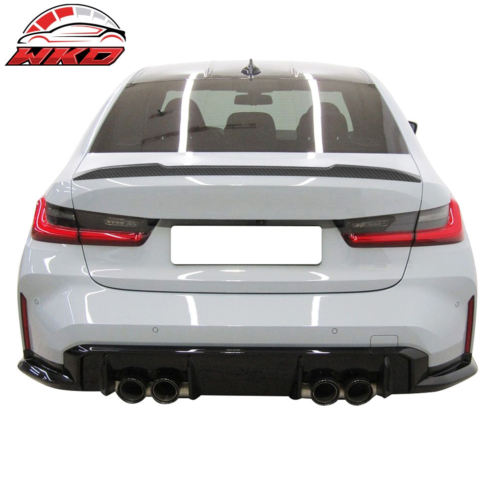 Fits 21-26 BMW G80 M3 CS Style Rear Trunk Spoiler Wing Lid Carbon Fiber CF