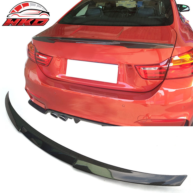 Fits 15-20 BMW M4 F82 Coupe V Style Trunk Spoiler Wing - Matte Carbon Fiber