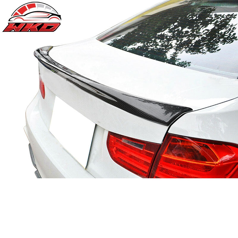 Fits 12-18 BMW 3-Series F30 CSL Style Rear Trunk Spoiler - Matte Carbon Fiber