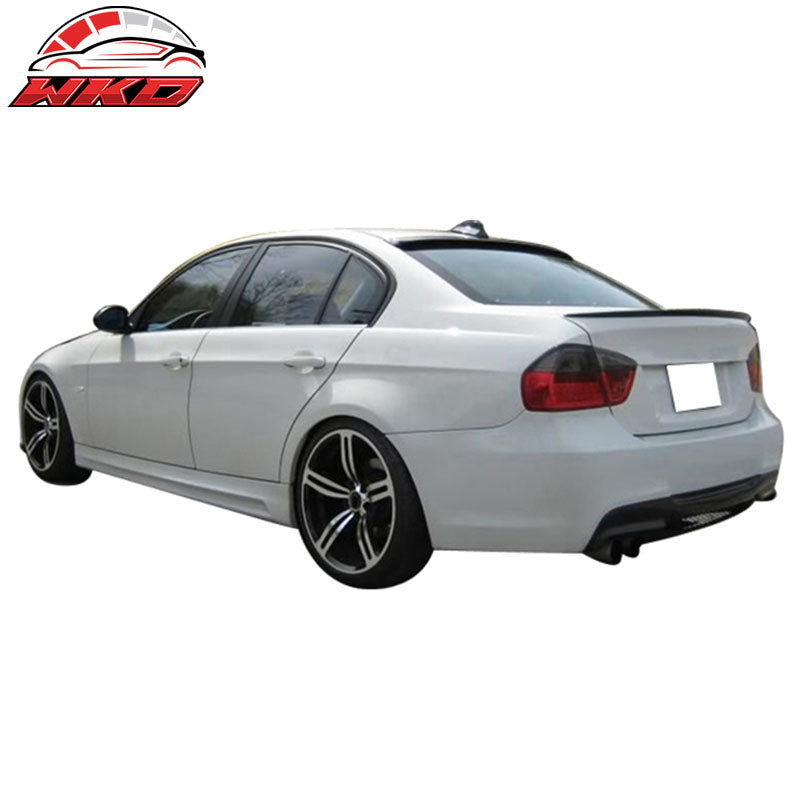 Fits 06-11 BMW E90 3-Series M3 Style Rear Trunk Spoiler Wing Lip ABS Unpainted