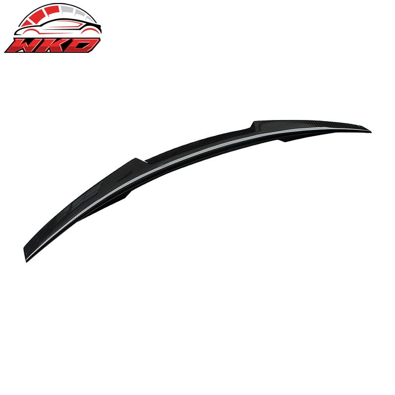 Fits 11-17 BMW 5-Series F10 M4 Style Rear Trunk Spoiler Wing Matte Carbon Fiber