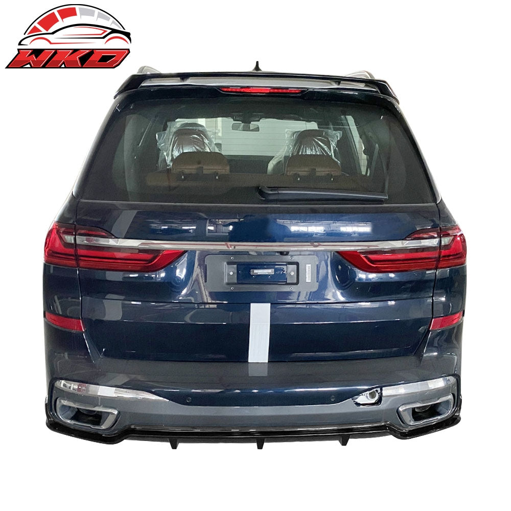 For 19-2026 BMW G07 X7 M Sport 3PCS Rear Bumper Lip ABS Gloss Black