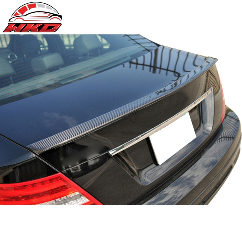 Fits 08-14 Benz W204 C-Class Sedan AMG Style Trunk Spoiler Wing Carbon Fiber CF