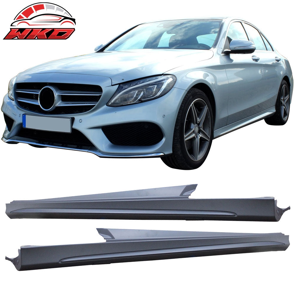 Fits 15-19 Benz C-Class W205 AMG Style Side Skirts In Pair - PP