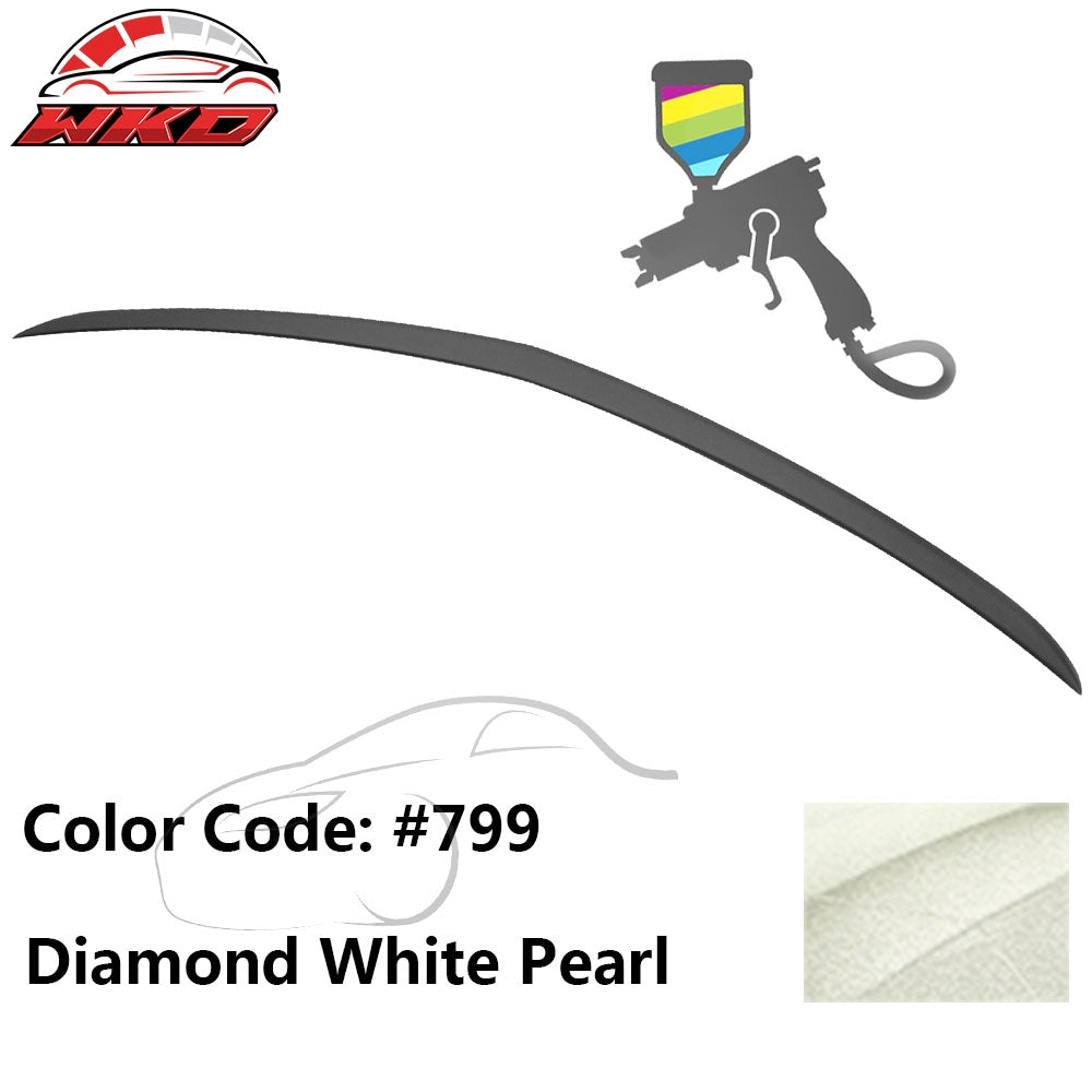 Fits 10-17 W207 C207 AMG Painted #799 Diamond White Pearl Trunk Spoiler