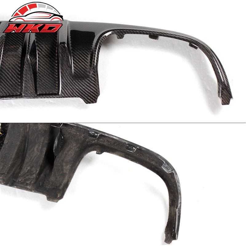 Fits 08-11 Benz C Class W204 C63 R Style Rear Bumper Diffuser Matte Carbon Fiber