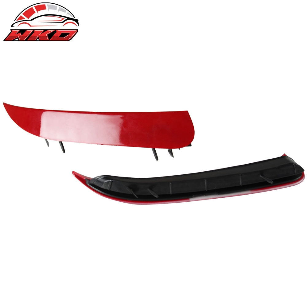 Fits 14-19 Benz W117 C117 CLA-Class Rear Bumper Side Vent Canards Painted #Red