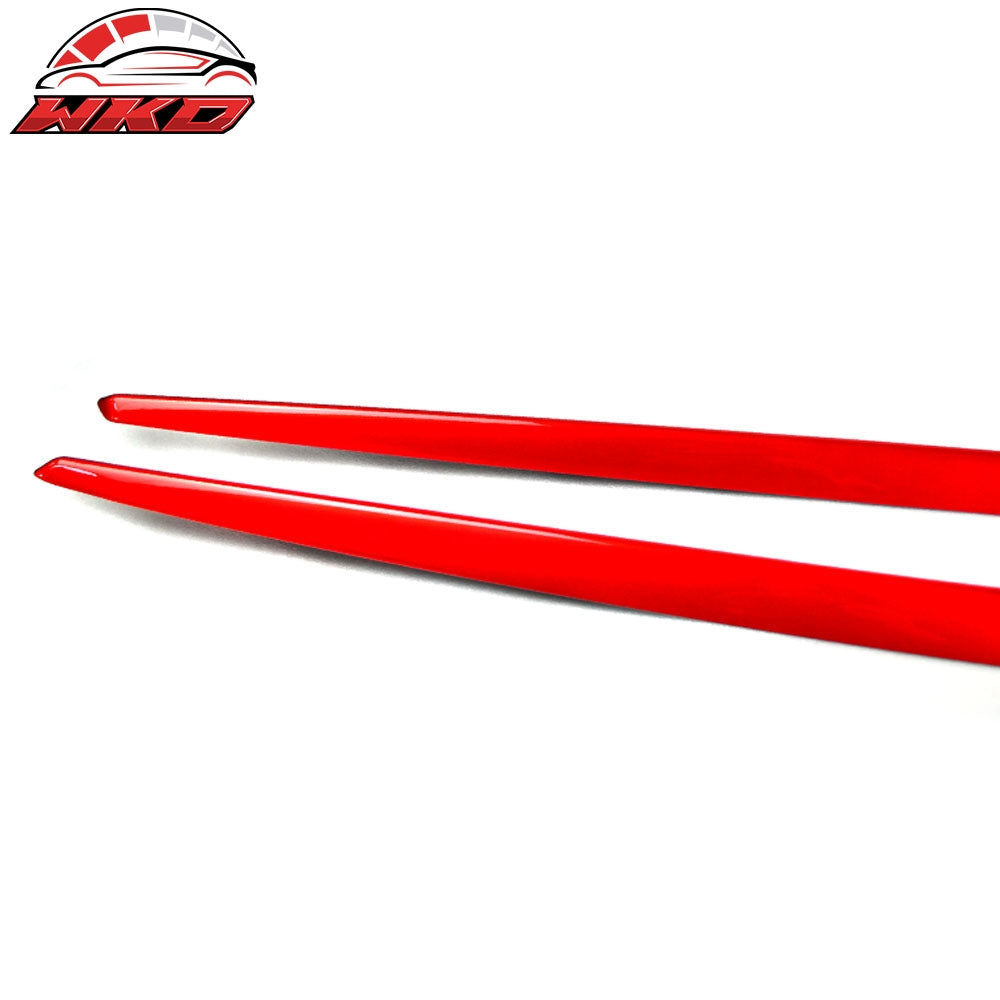 Fits 14-18 Benz CLA-Class W117 C117 Sedan Side Skirts Extension PP Painted Red