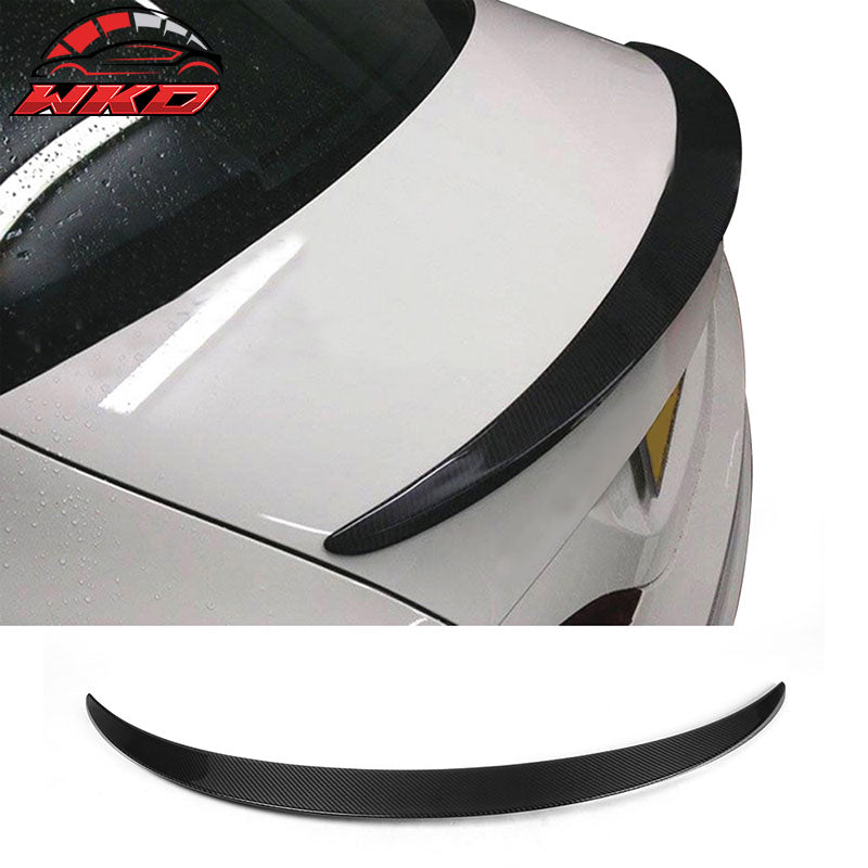 Fits 13-18 Benz C117 CLA Class CLA45 P Style Trunk Spoiler - Matte Carbon Fiber