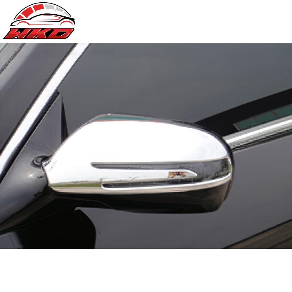 Fits 09-11 Benz CLS-Class W219 Mirror Covers Cap W/ Signal Light Cut-Out Chrome
