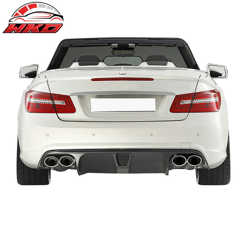 Fits 10-13 Benz E W207 Coupe AMG Rear Bumper Lip Diffuser Matte Carbon Fiber