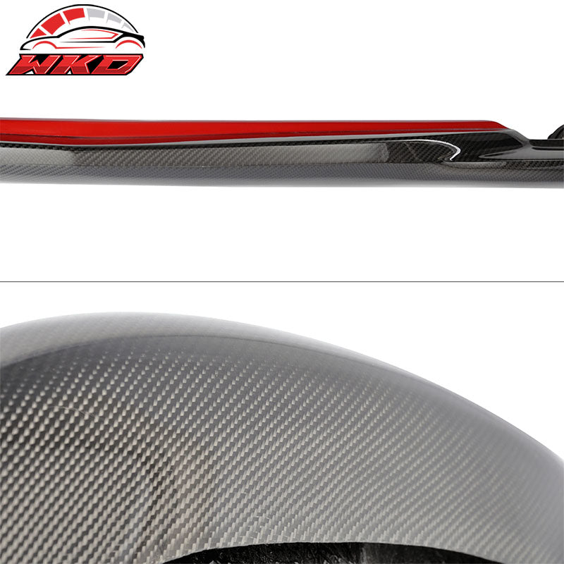 Fits 12-14 W204 Sedan Godhand Style Front Bumper Lip Spoiler Matte Carbon Fiber