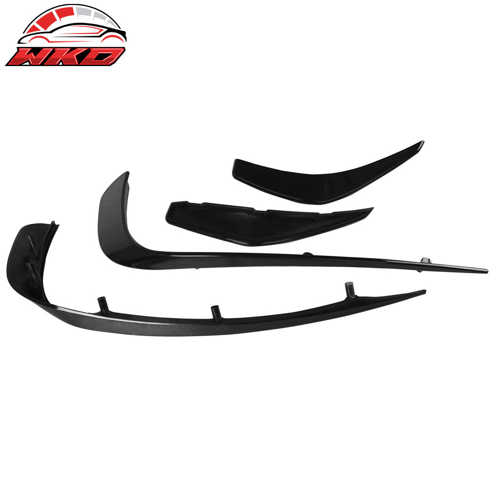Fits 14-16 Benz W156 GLA-Class Front Bumper Canard Flaps Painted #040 Black 4PCS