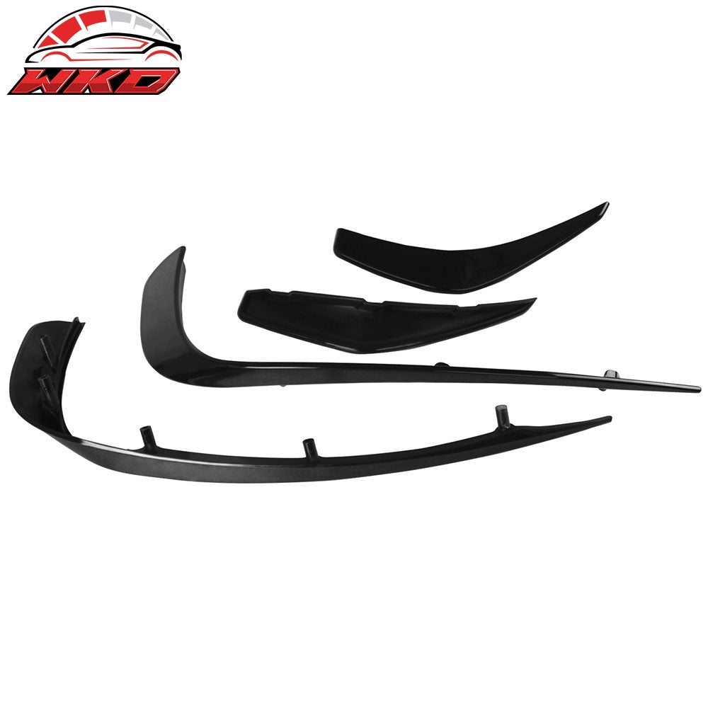 Fits 14-16 Benz W156 GLA-Class Front Bumper Canard Flaps Painted #040 Black 4PCS