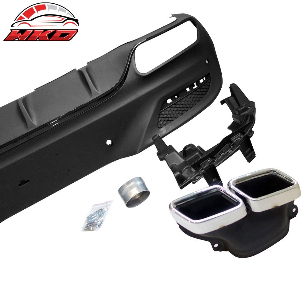 Fits 16-19 Benz GLE43 GLE63 AMG Rear Bumper Lip Spoiler Unpainted Black PP