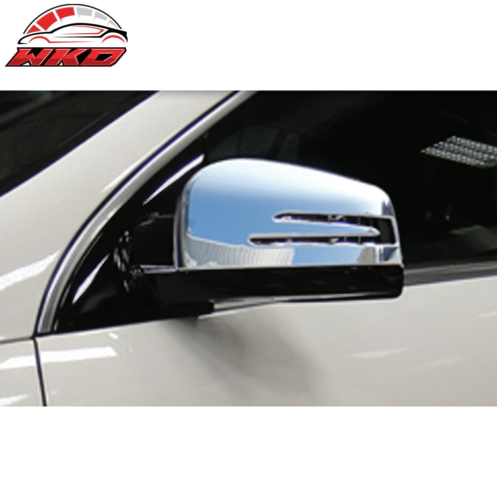 Fits 11-12 Benz R-Class V251 Mirror Cover Overlay W/ Signal Light Cut-Out Chrome
