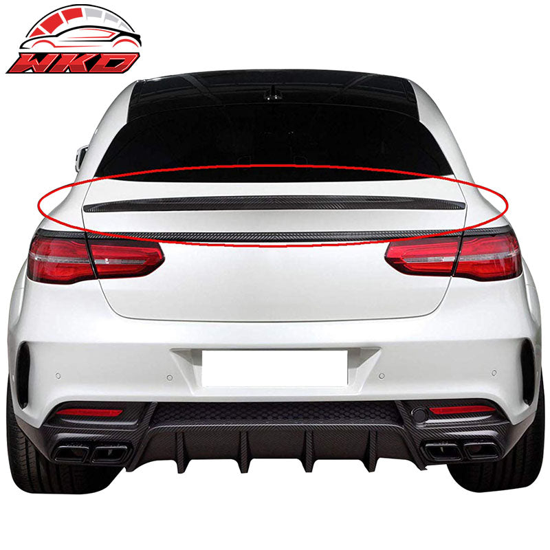 Fits 16-19 Benz GLE-Class C292 IKON Style Rear Trunk Spoiler Matte Carbon Fiber