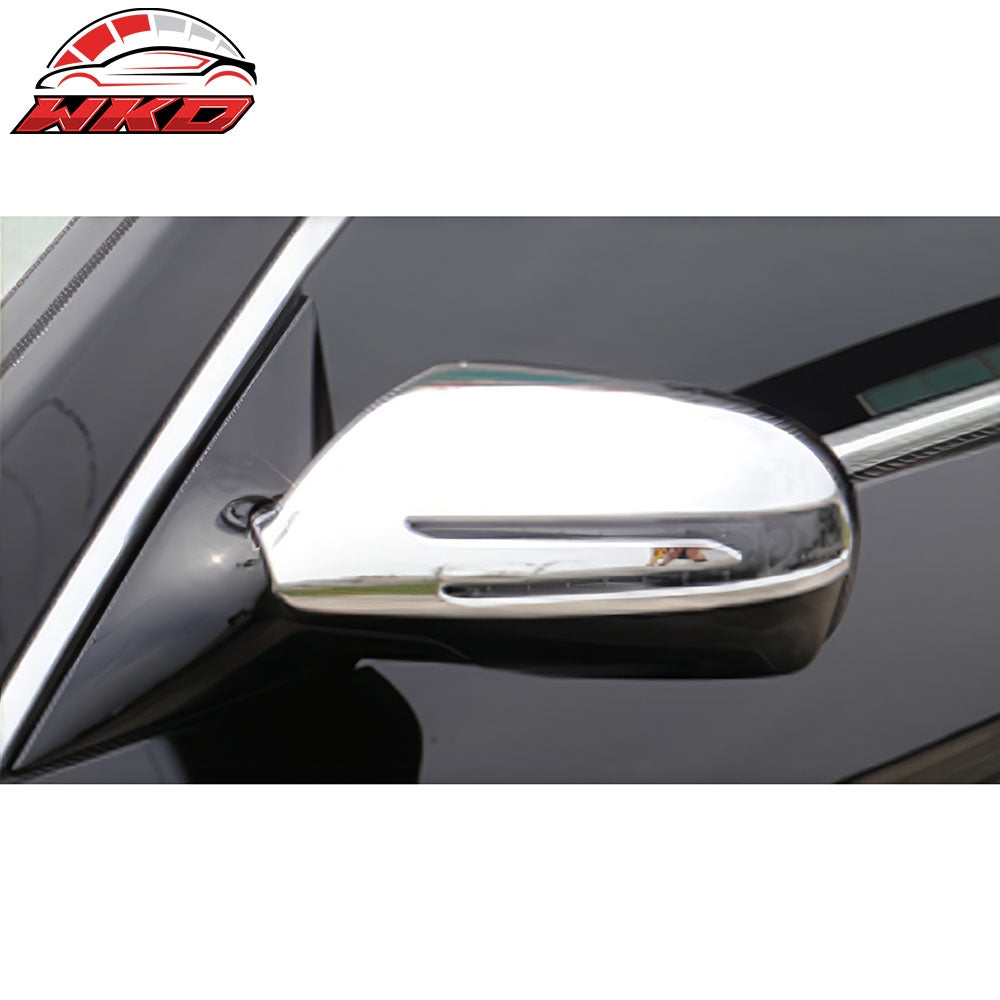 Fits 09-11 Benz SLK-Class R171 Mirror Covers Cap W/ Signal Light Cut-Out Chrome