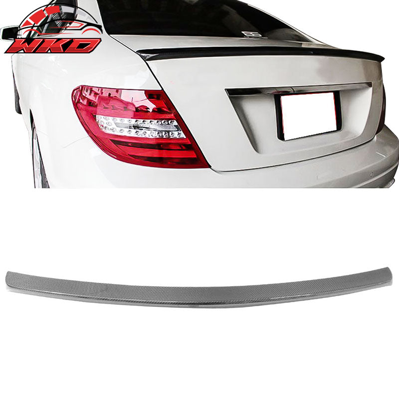 Fits 12-15 Benz C-Class C204 W204 Coupe AMG Trunk Spoiler Lip Matte Carbon Fiber