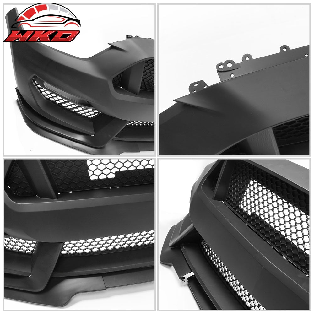 Painted Fits 15-17 For Ford Mustang GT350 Style Bumper Conversion PP OE Material