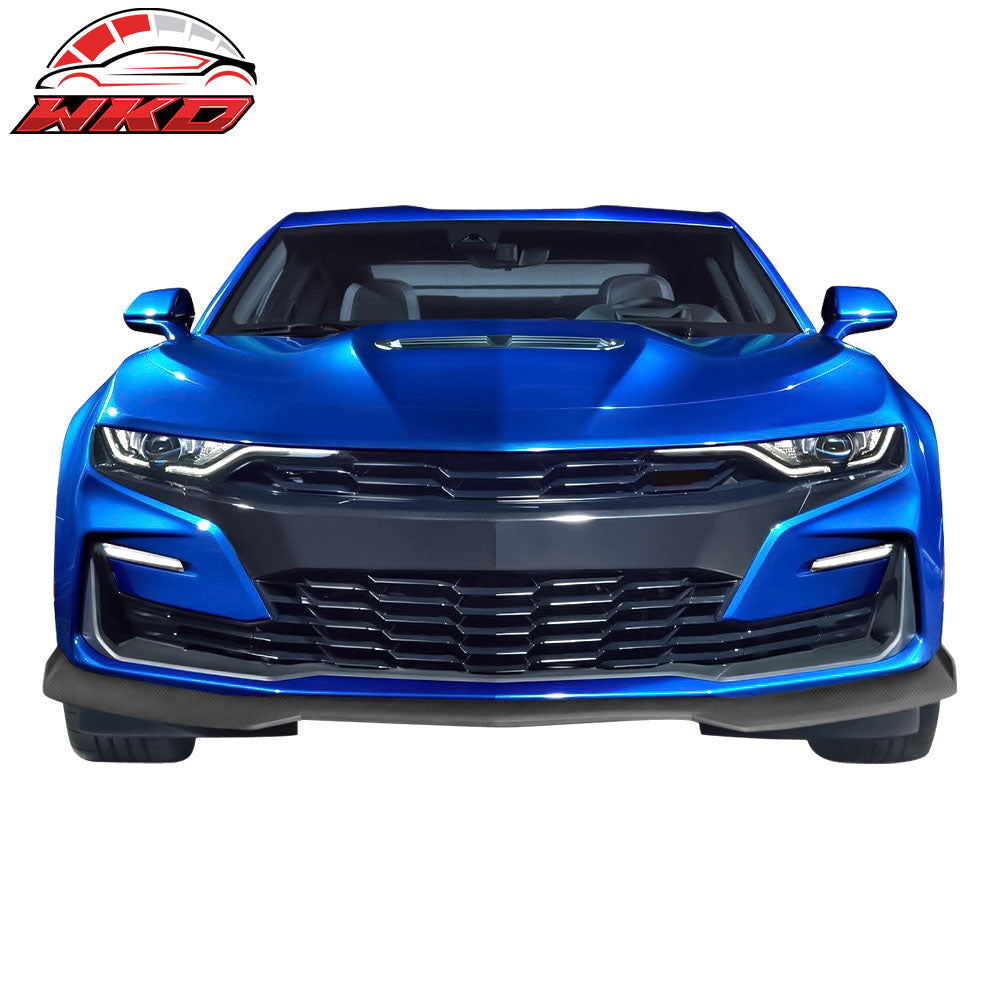 Fits 19-24 Chevrolet Camaro SS Style Front Bumper Cover W/Carbon Fiber Print Lip