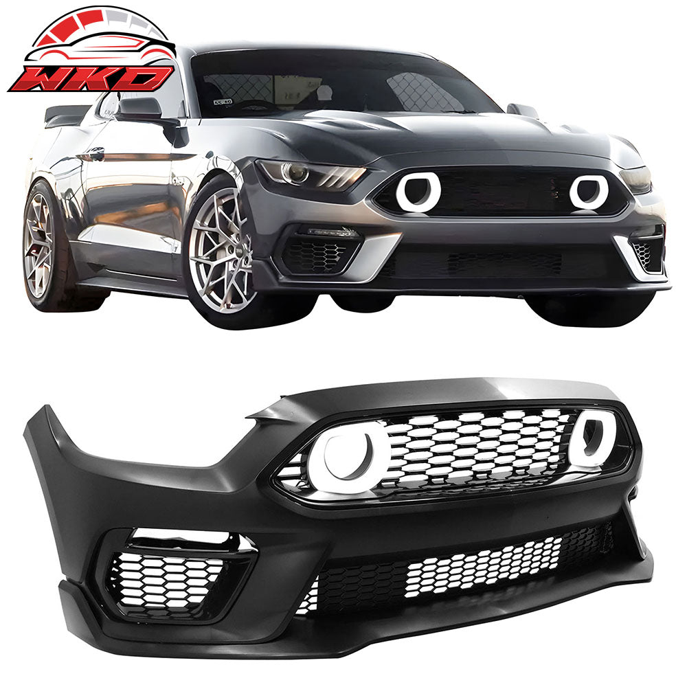 Fits 15-17 Ford Mustang EcoBoost GT LED Grille Front Bumper Cover Mach 1 Style