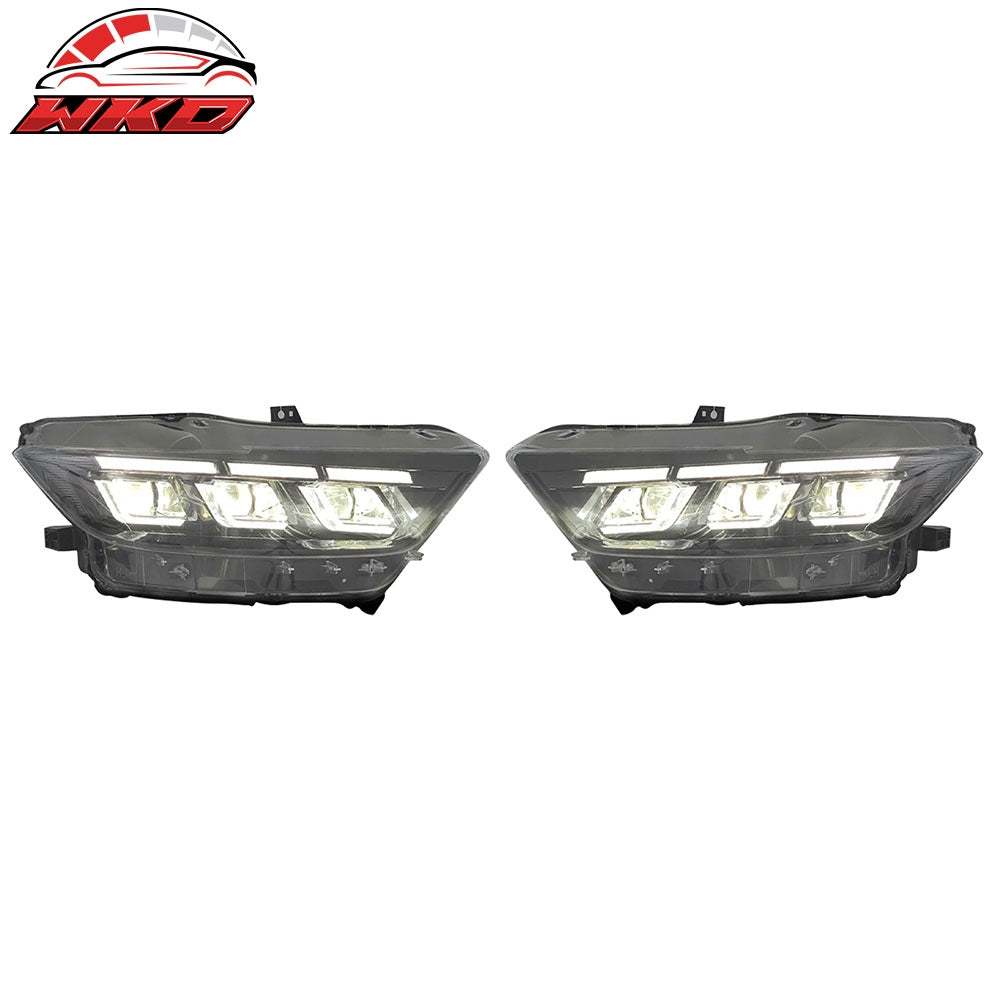 For 18-23 Ford Mustang 2021 Mach 1 Style Front Bumper Cover LED Grille Headlight