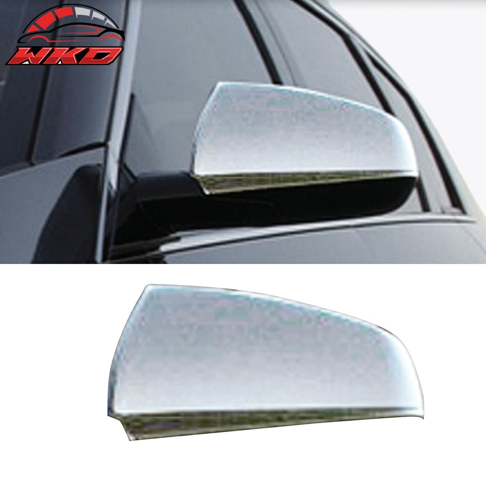 Fits 10-15 Cadillac SRX Rear Side View Mirror Covers Caps Overlay Chrome ABS