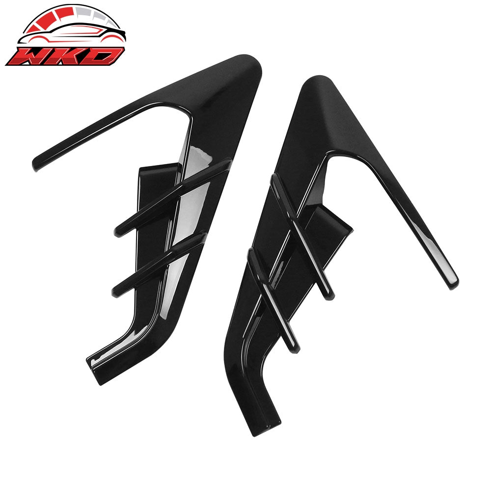 Fits 24-25 Tesla Model 3/25 Y V1 Gloss Black Side Fender Camera Flank Cover Trim