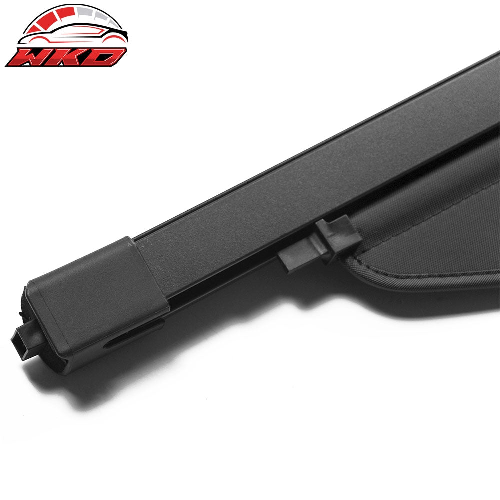Fits 19-23 Jeep Cherokee Tonneau Cargo Shade Cover Black Vinyl+Aluminum Rod