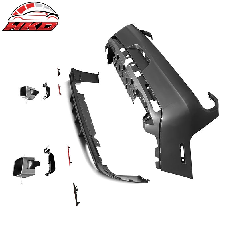 For 08-14 Challenger Front Rear Bumper w/ Lip + Hellcat Fender Flare V1 Diffuser