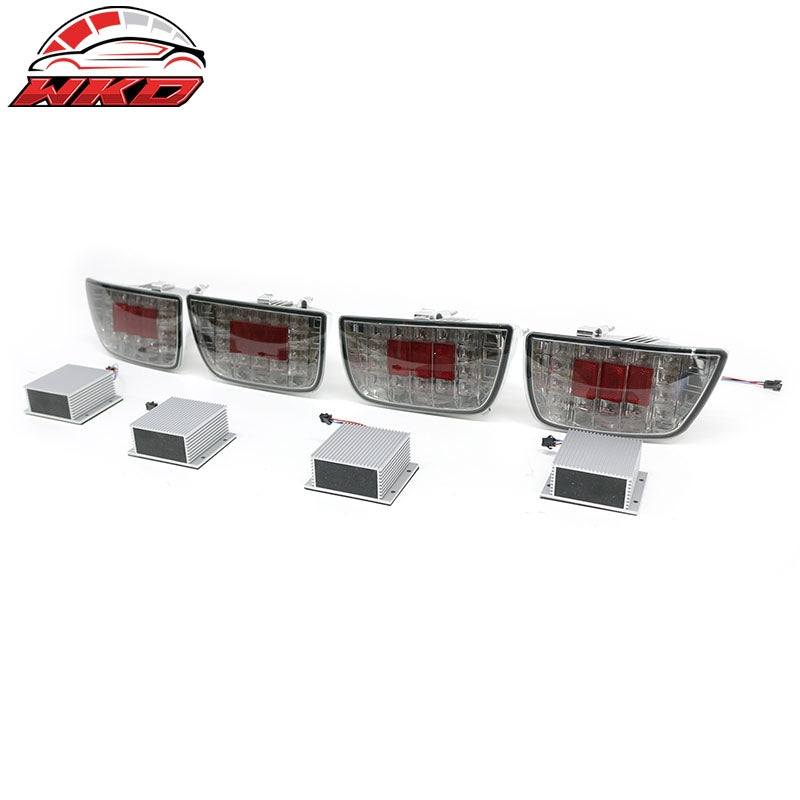 Fits 10-13 Chevrolet Camaro Left Right Tail Lights Rear Brake Lamps Smoke Lens