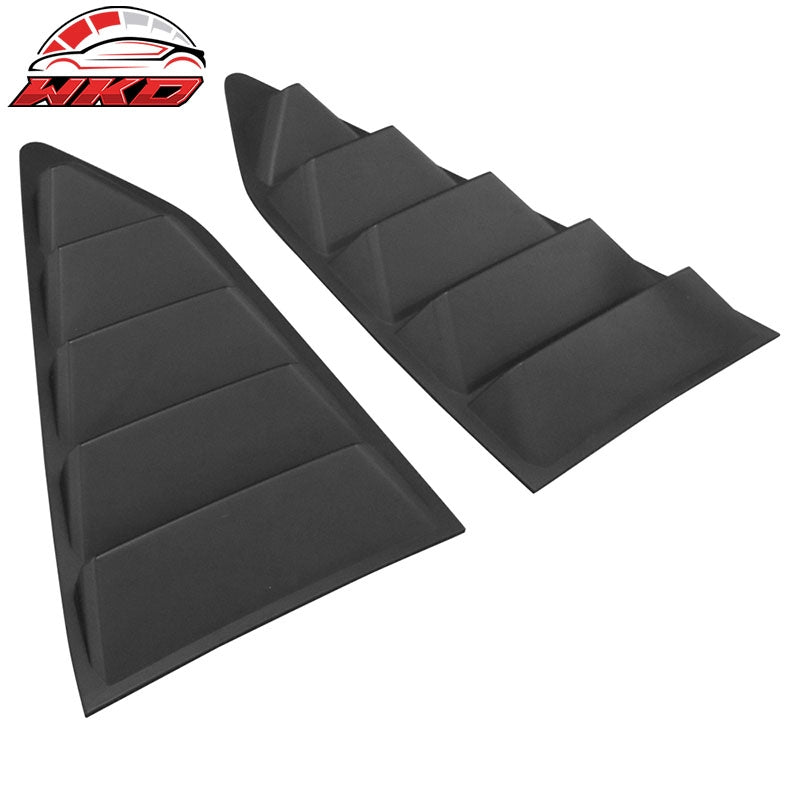 Fits 14-19 Chevy Corvette C7 Classic Style Side Window Louvers Pair Matte Black