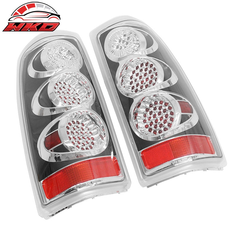 Fits 99-06 Chevrolet Silverado & GMC Sierra Tail Lights Rear Brake Lamps Chrome